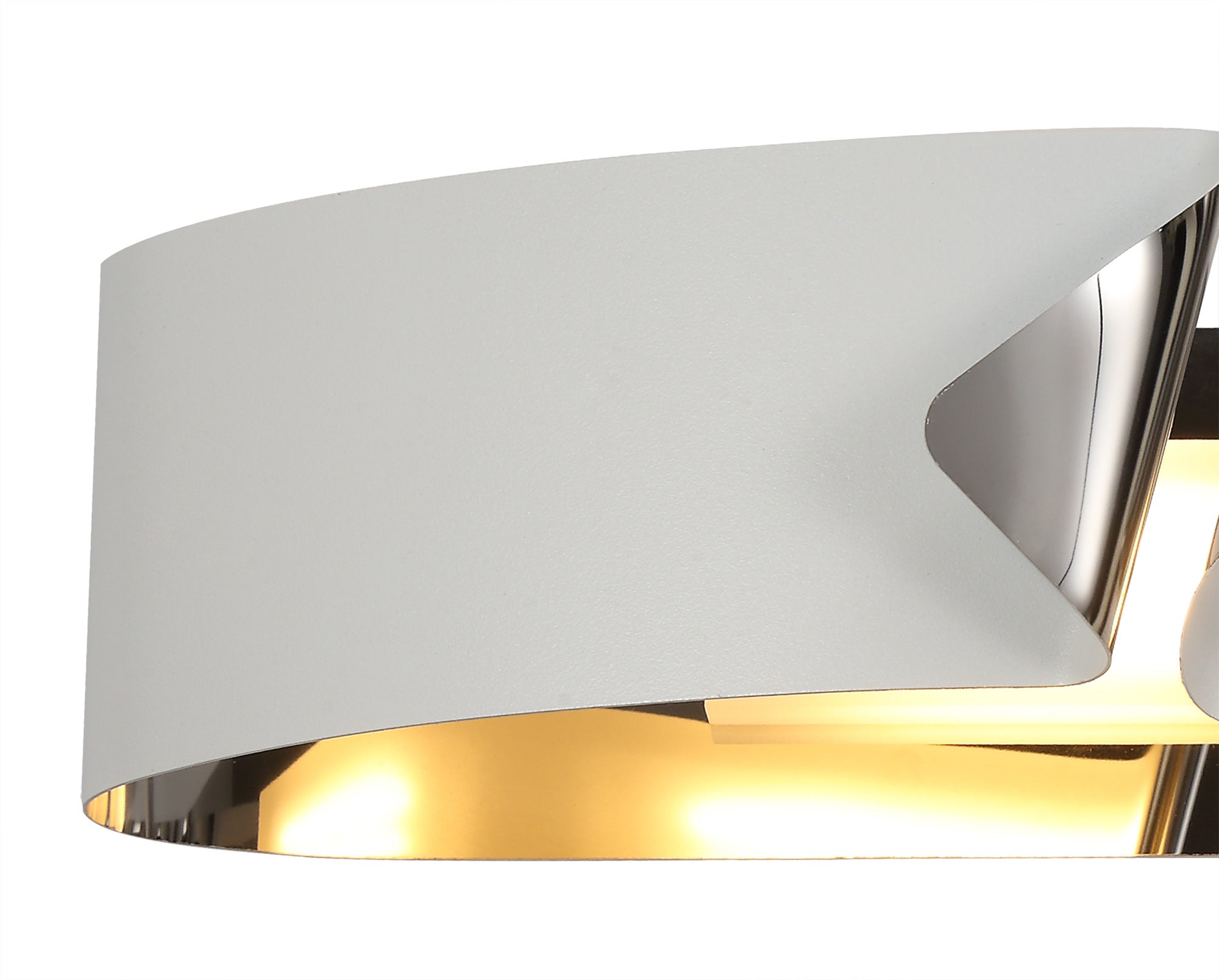 Elma Wall Lamp, 1 x 10W LED, 3000K, 700lm, Sand White/Polished Chrome, 3yrs Warranty LO173683