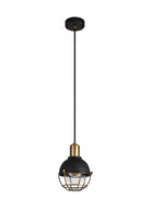 etule Pendant, 1 Light E27, IP65, Matt Black/Brushed Bronze, 2yrs Warranty LO178423