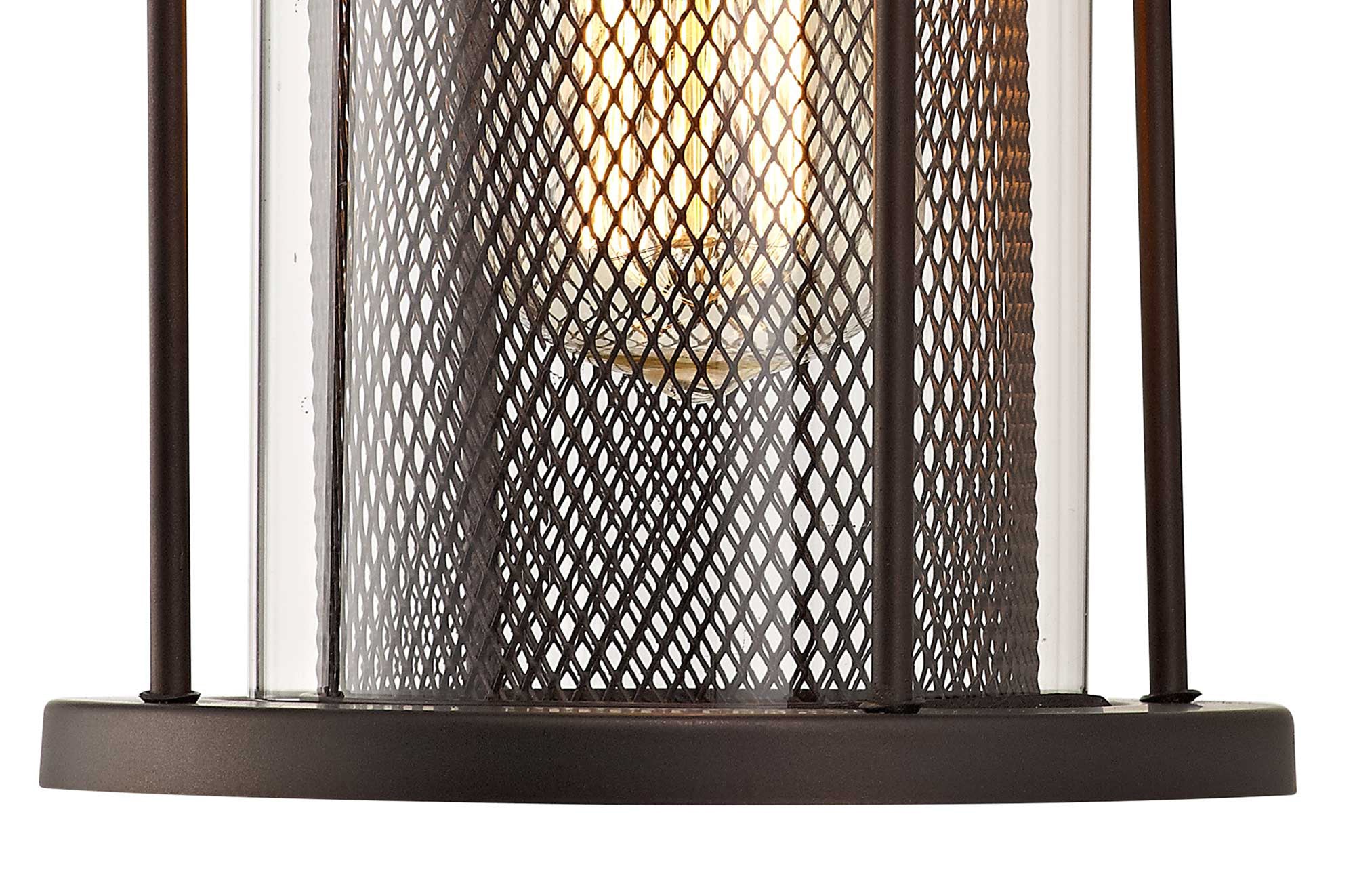 Gotham Large Wall Lamp, 1 x E27, Antique Bronze/Clear Glass, IP54, 2yrs Warranty