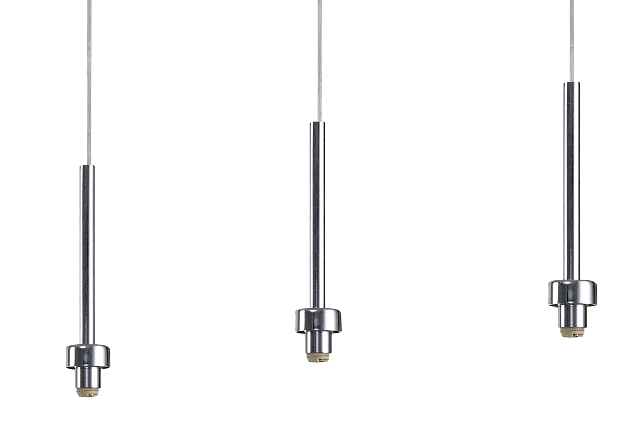 Idis Polished Chrome 3 Light G9 Universal 2m Linear Pendant, Suitable For A Vast Selection Of Glass Shades