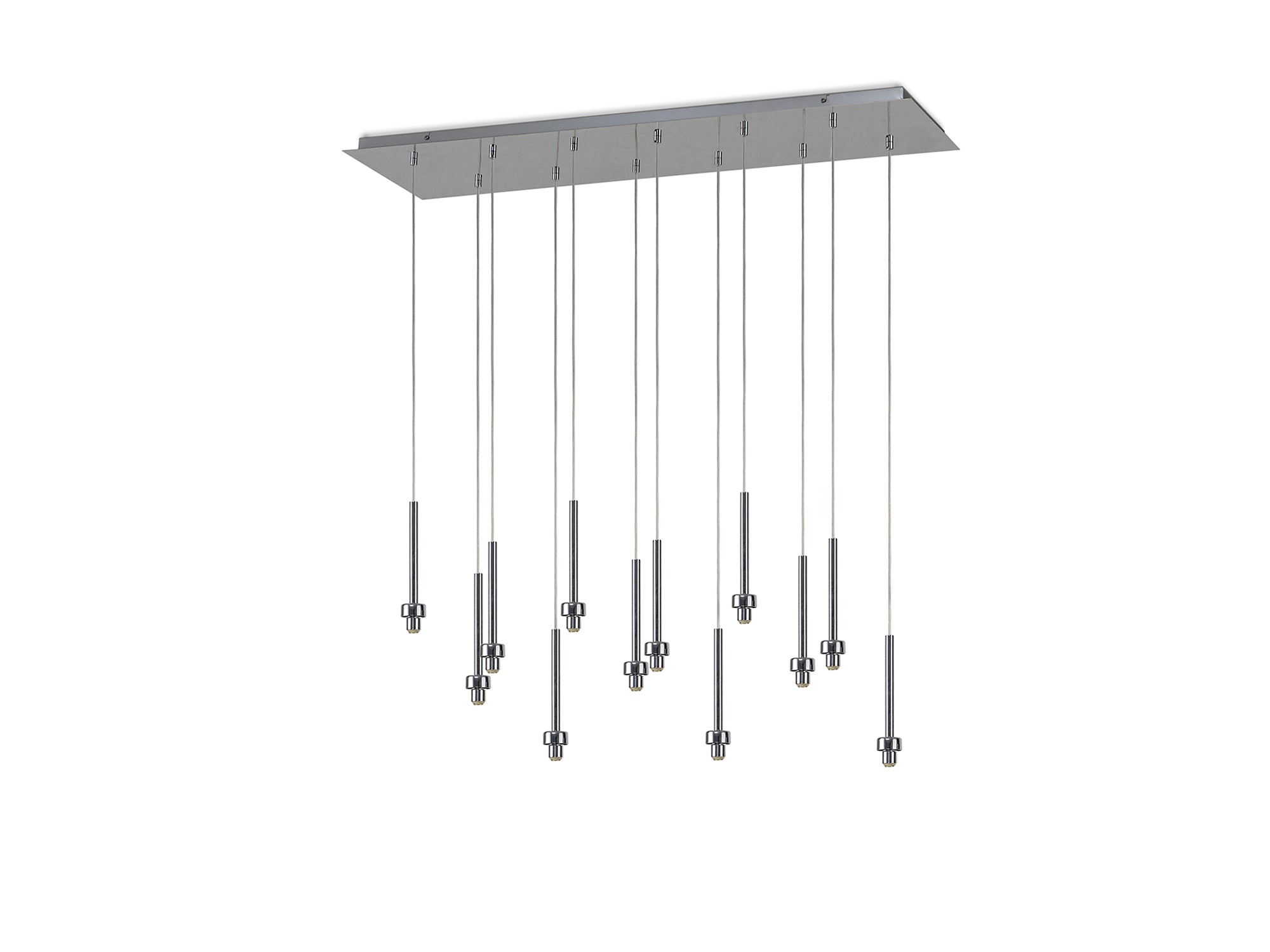 Idis Polished Chrome 12 Light G9 Universal 2m Linear Pendant, Suitable For A Vast Selection Of Glass Shades