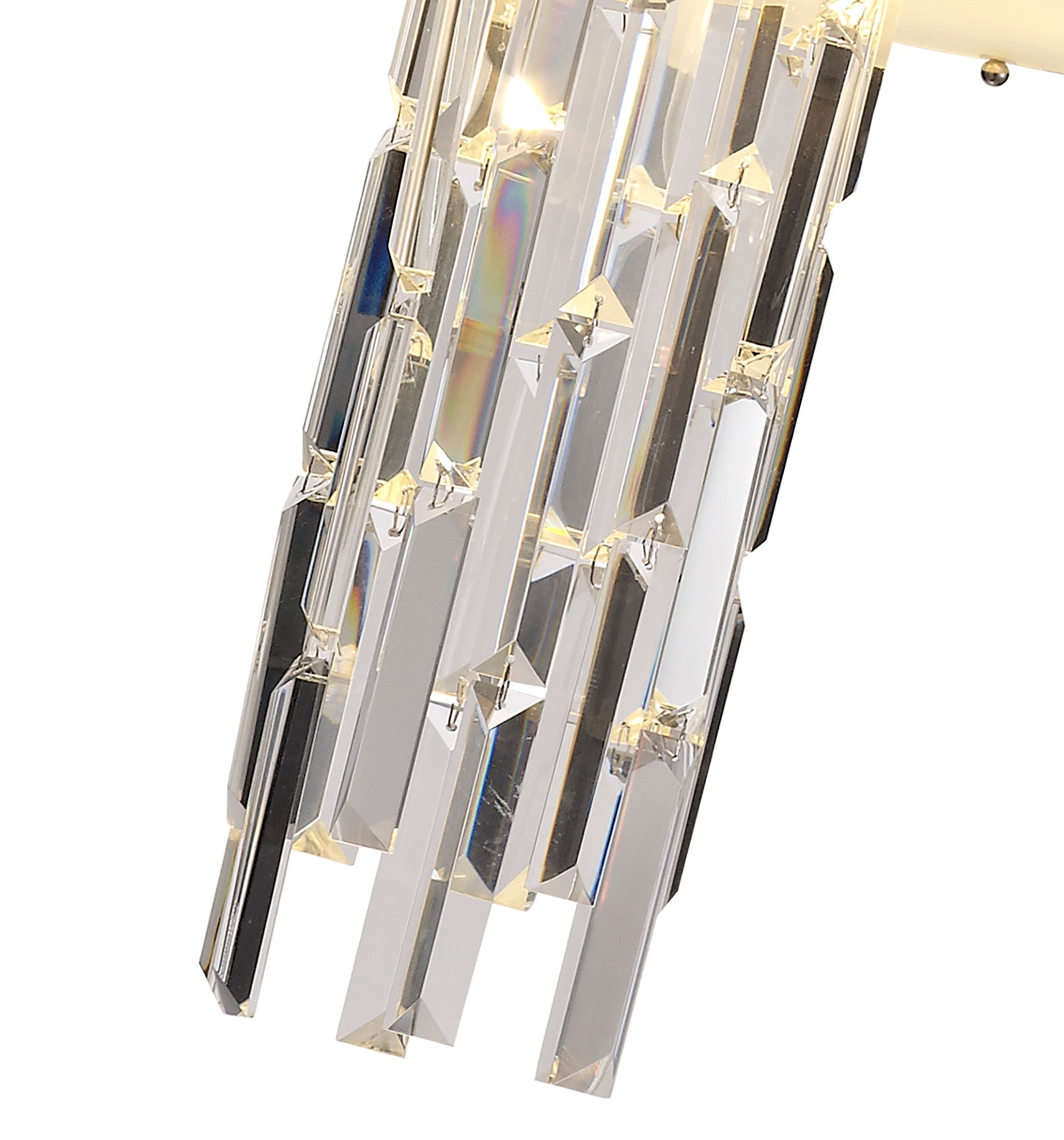 Kensington Pendant/Semi Ceiling Convertible, 7 x E14, Polished Chrome/Crystal
