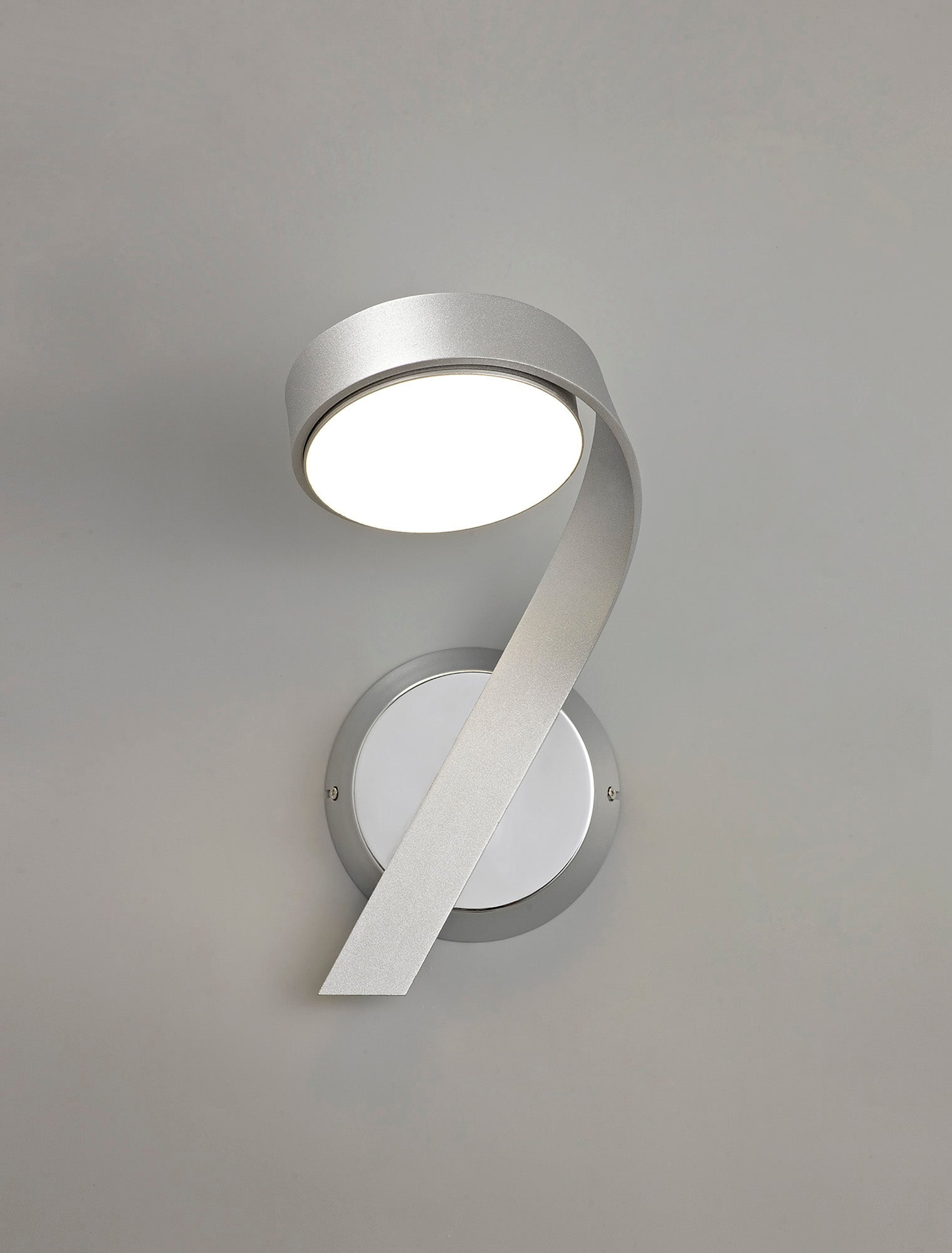 Kimberley Wall Lamp Right Switched, 1 x 10W LED, 3000K, 800lm, Silver/Polished Chrome, 3yrs Warranty