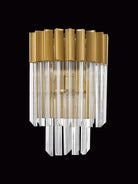 Knightsbridge Wall 3 Light E14, Brass/Clear Glass - LO173533