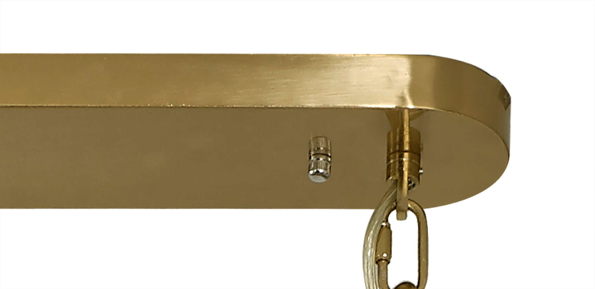 Knightsbridge Pendant Rectangle 5 Light E14, Brass/Clear Glass - LO182333.  Item Weight: 21.2kg