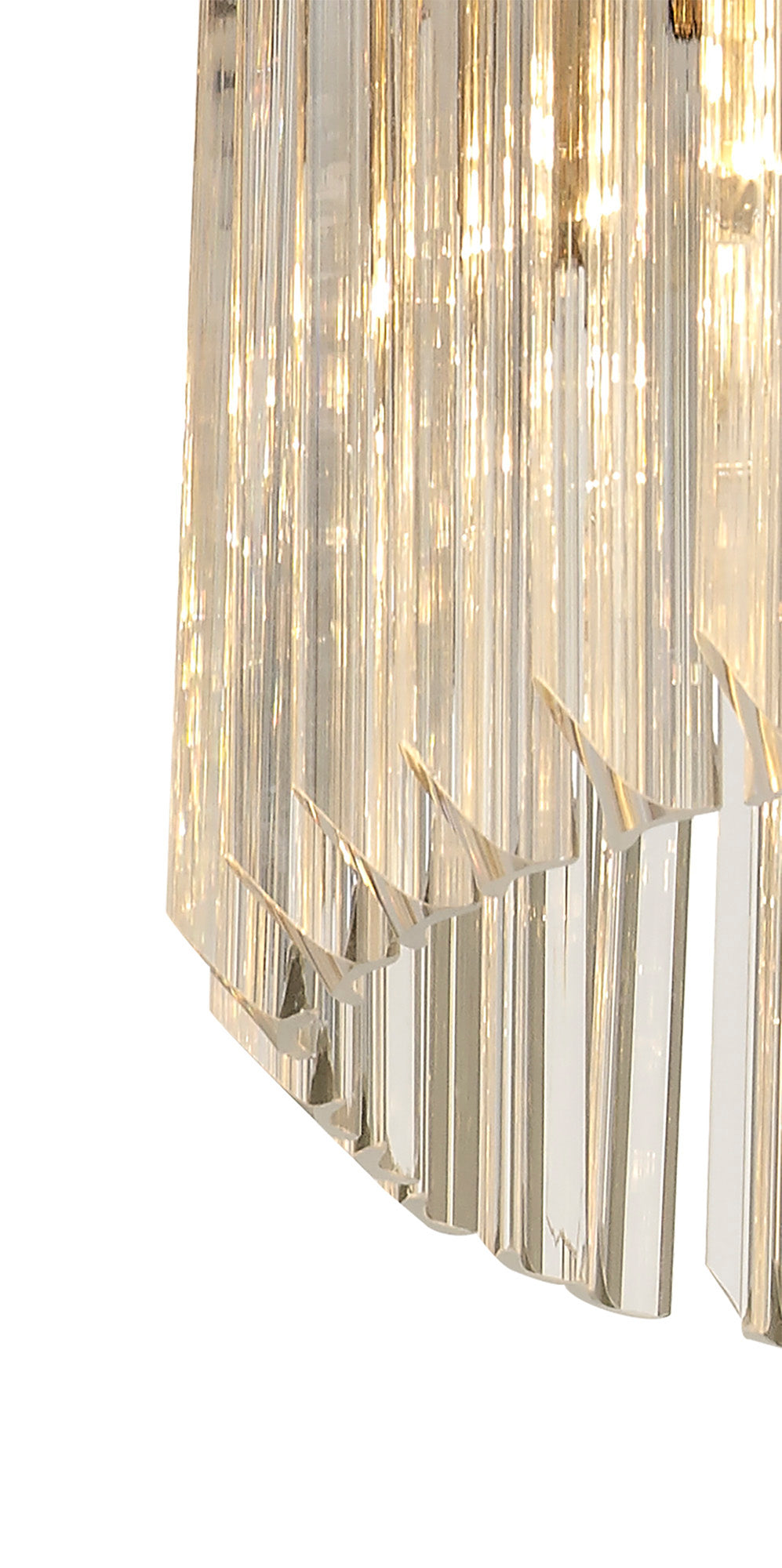Knightsbridge Pendant Round 8 Light E14, Polished Nickel/Clear Glass - LO182363. Item Weight: 17.3kg