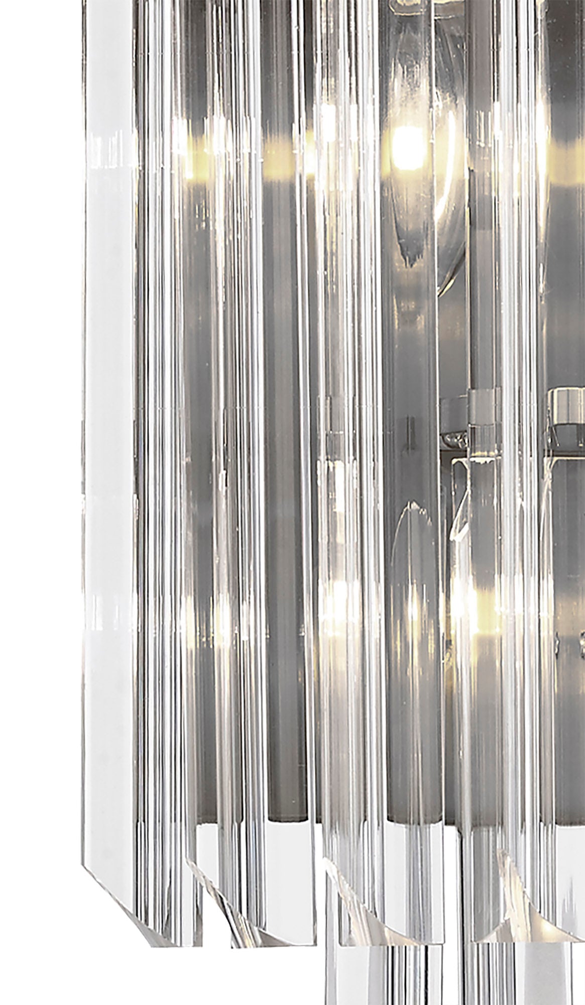 Knightsbridge Wall 3 Light E14, Polished Nickel/Clear Glass - LO182393