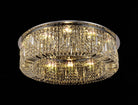 Mayfair 85cm Round Flush Chandelier, 12 Light E14, Polished Chrome/Crystal Item Weight: 21kg - LO178063