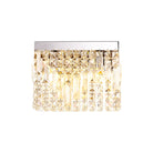 Mayfair 29x13cm Rectangular Small Wall Lamp, 2 Light E14, Polished Chrome/Crystal LO178113