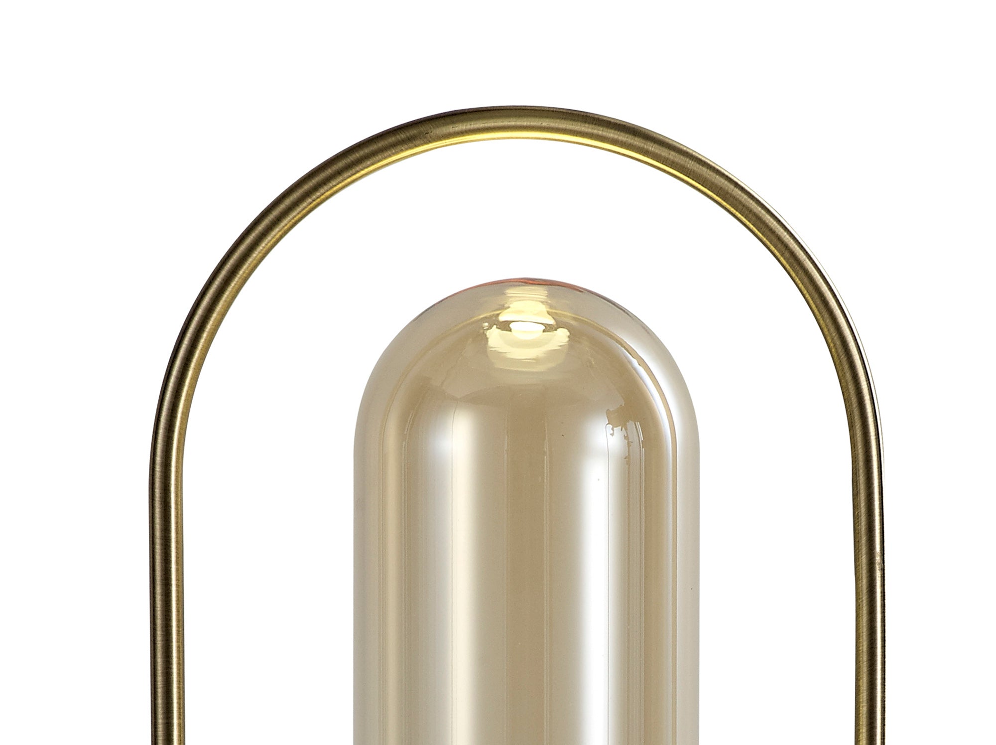 Neo Table Lamp, 1 x 7W LED, 4000K, 790lm, Antique Brass/Amber, 3yrs Warranty