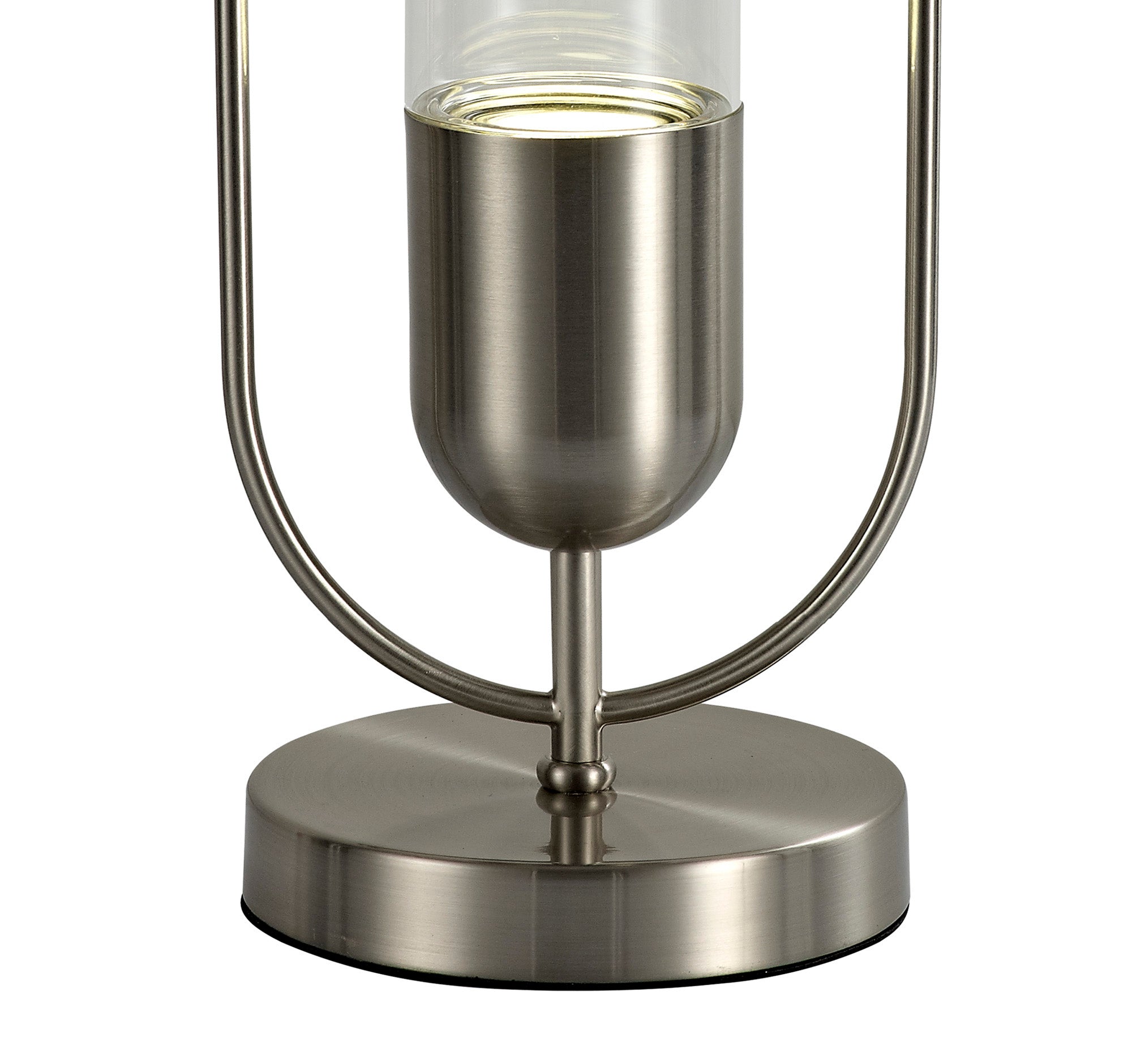 Neo Table Lamp, 1 x 7W LED, 4000K, 790lm, Satin Nickel/Clear, 3yrs Warranty