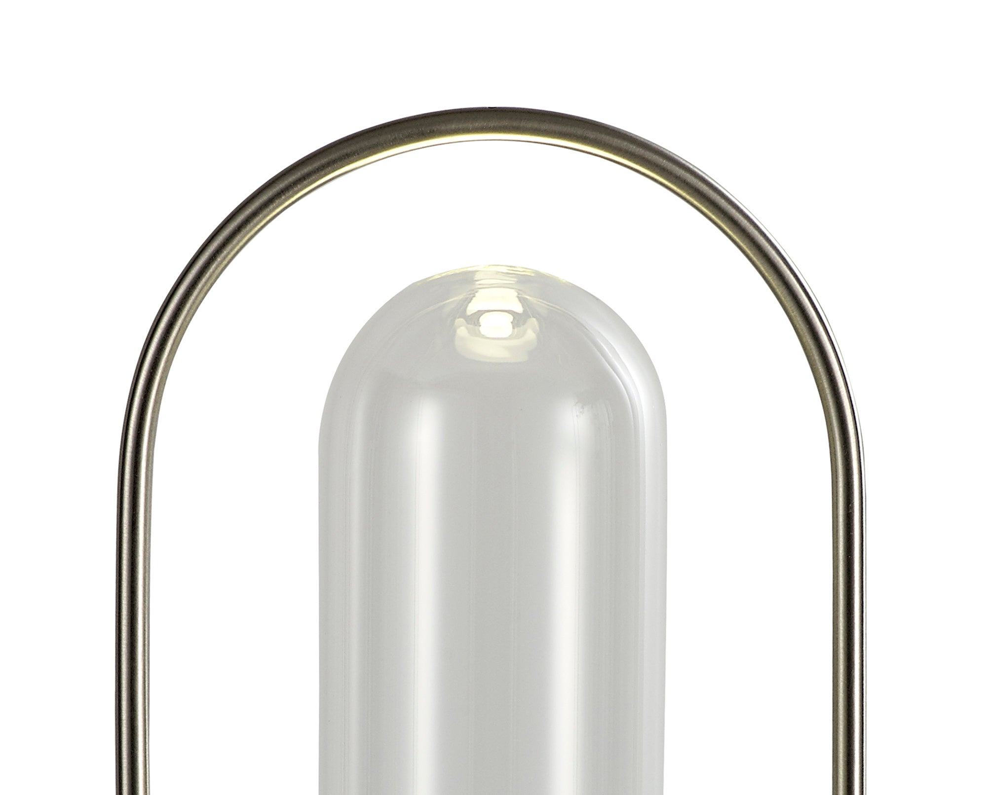 Neo Table Lamp, 1 x 7W LED, 4000K, 790lm, Satin Nickel/Clear, 3yrs Warranty