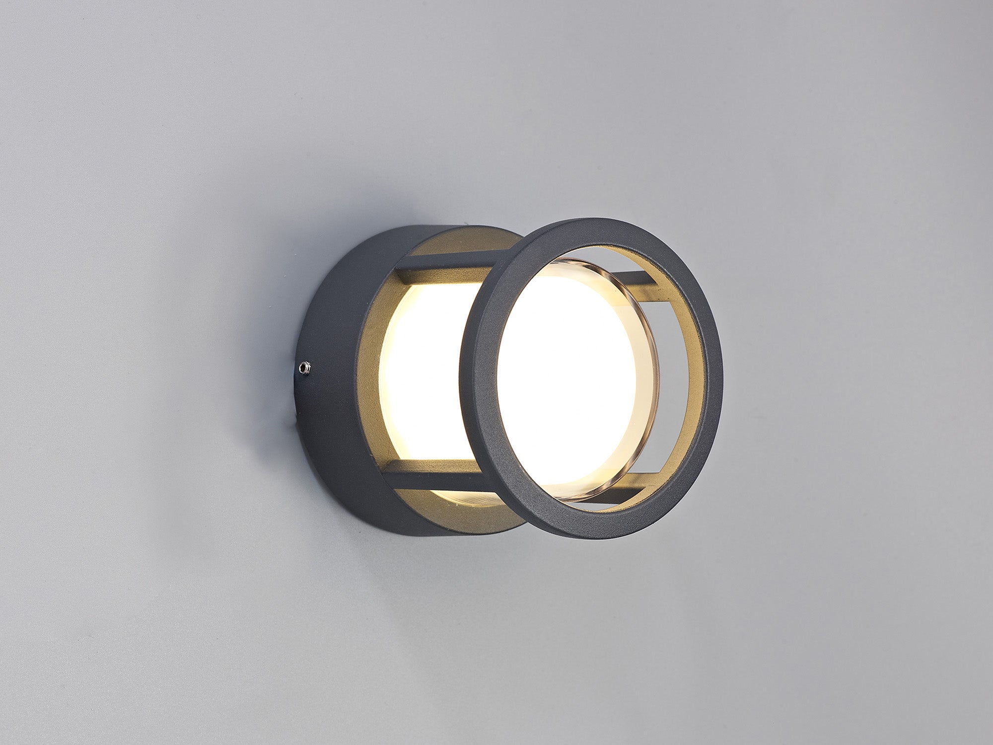 Nest Round Downlight, 1 x 6W LED, 3000K, 360lm, IP54, Anthracite, 3yrs Warranty