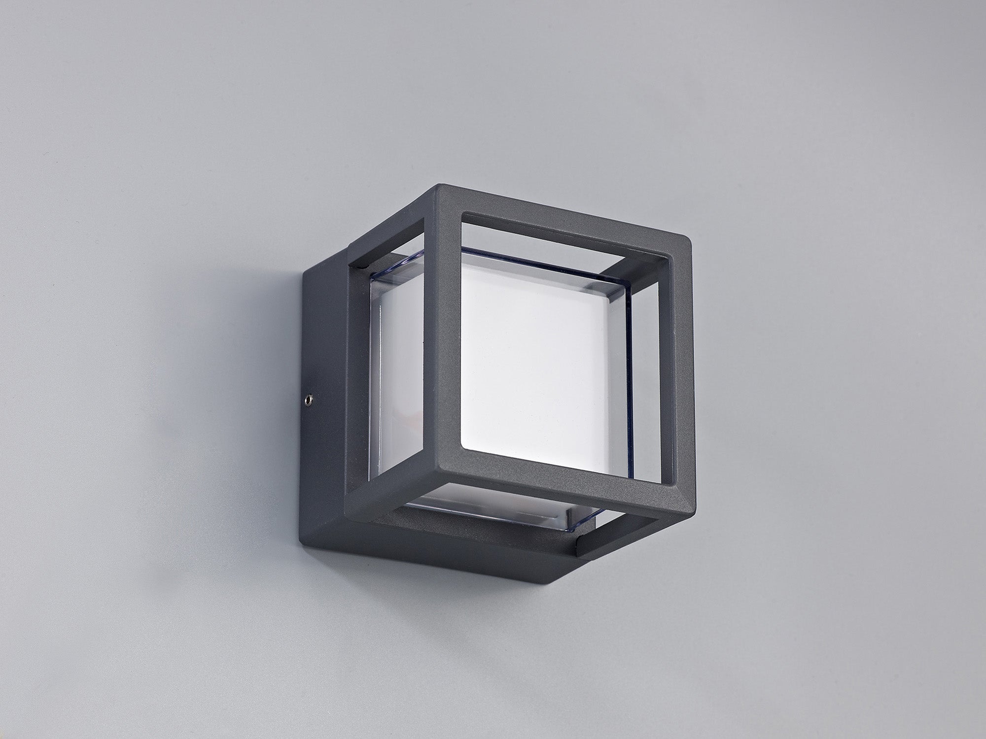 Nest Square Downlight, 1 x 6W LED, 3000K, 360lm, IP54, Anthracite, 3yrs Warranty