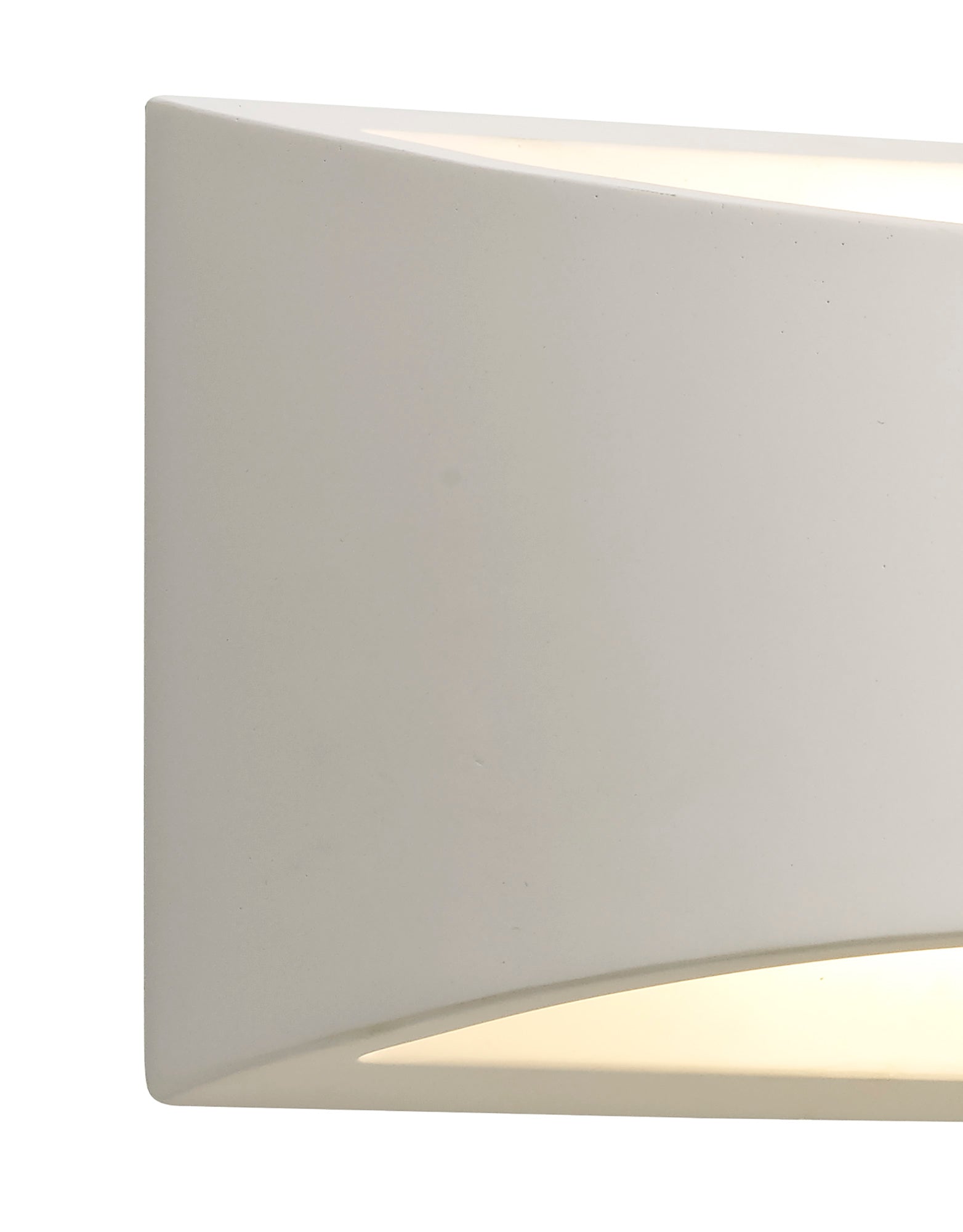 Plastin Rectangular Wall Lamp, 1 x G9, White Paintable Gypsum