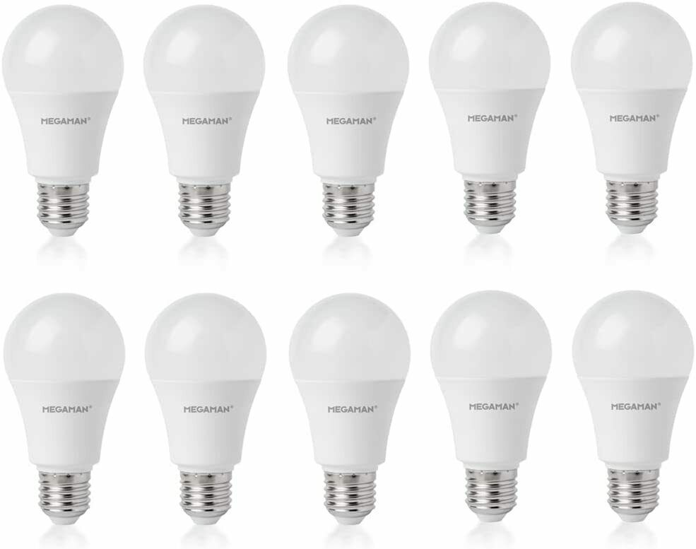 Lightologist 10 pack Classic LED E27 Edison Screw Lamps in Cool White by Megaman LO710467
